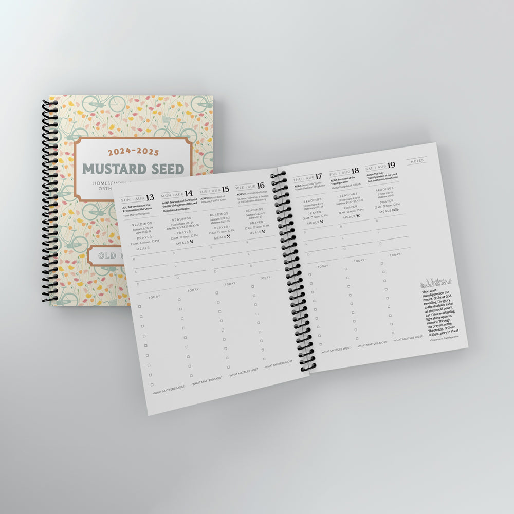 Mustard Seed Homeschool Planner | Old Calendar